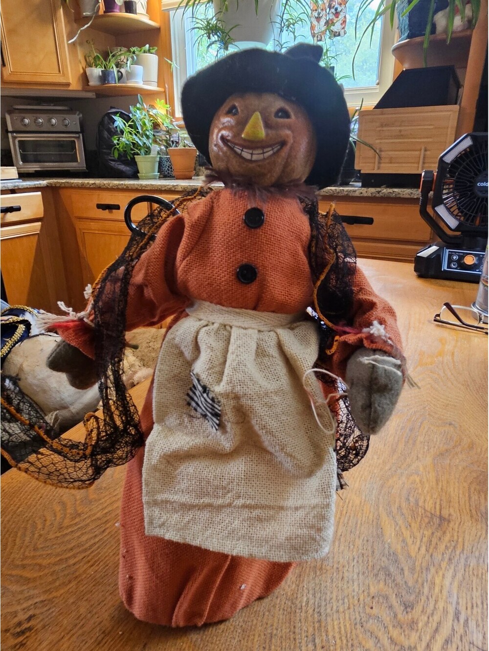Halloween folk art pumpkin doll